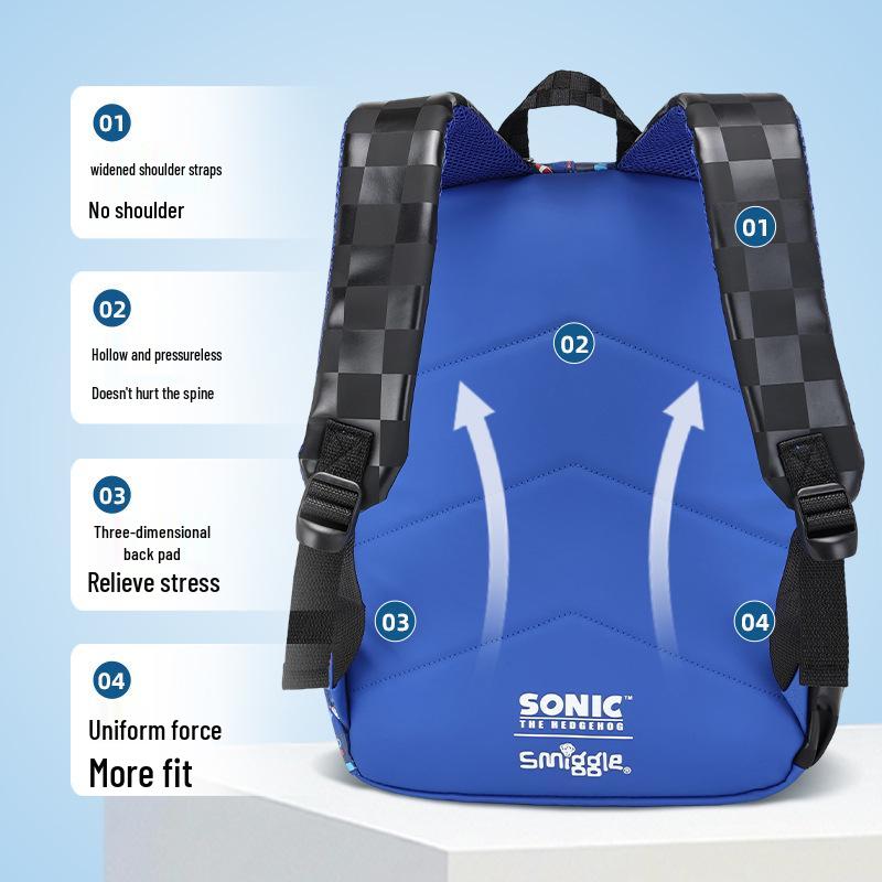 Sonic Kinder Wasserdichter Reise Rucksack: Multifunktional, Trendig, Perfekt für Ausflüge in die Jungen-Grundschule