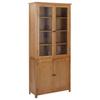 Day and Night - Day and Night Bookcase with 4 Solid Oak Wood Doors and Glass 90x35x200cm