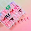 288pcs Colorful French Tip Nails Medium Square Fake Nails New Press On Nails  for Women
