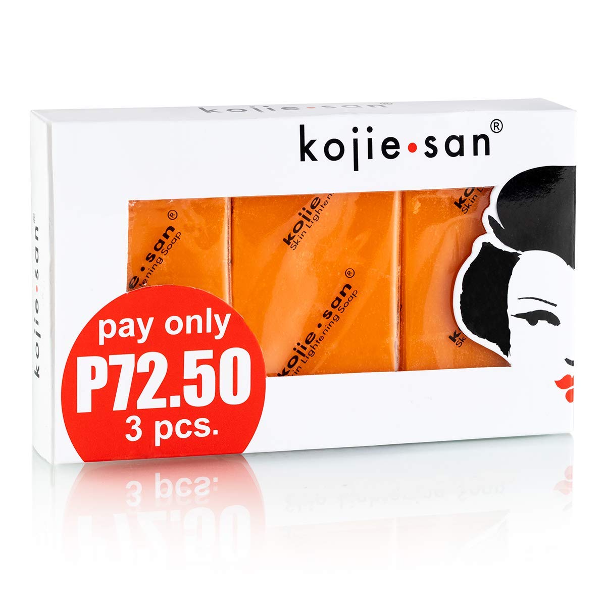 Kojie San Skin Lightening Kojic Acid Soap, 3 Bars, 65g