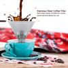Stainless Steel Coffee Filter Reusable Double Layer Brew Dripper with Cup Stand