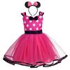 Dressy Daisy Baby Minnie Polka Dot Costume for Tulle Skirt with Hot Pink Mouse-inspired Girls, Birthdays, Parties, Headband, 12-24 Months,