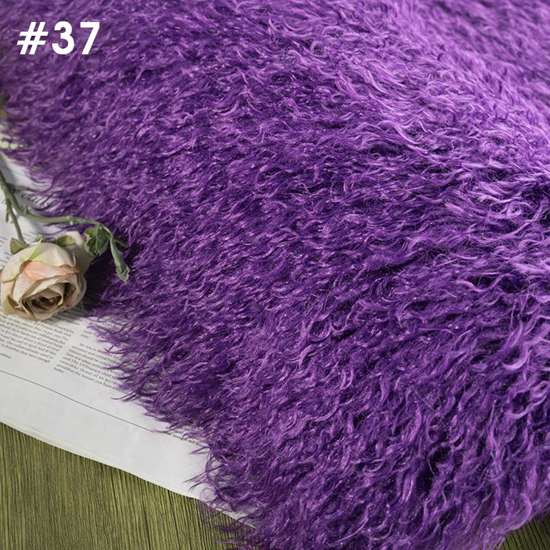 50*170cm High-grade 6cm Long Hair Cashmere Fabric Lamb Curly Imitation Tan Sheep Wool Plush Fabric DIY Clothing Dolls Cosplay