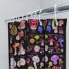 Spooky Mushroom Shower Curtain Halloween Forest Psychedelic Home Decor Gothic Nature Tapestry Dark Academia Wall Hanging Gift