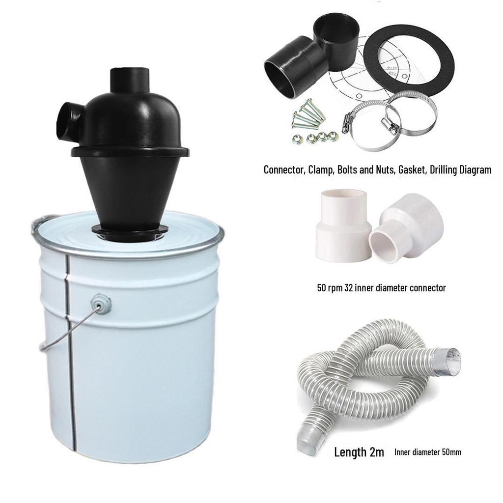 Cyclone Separator Dust Collector: Vacuum Cleaner Filtration Bucket for Dust and Precious Metal Collection