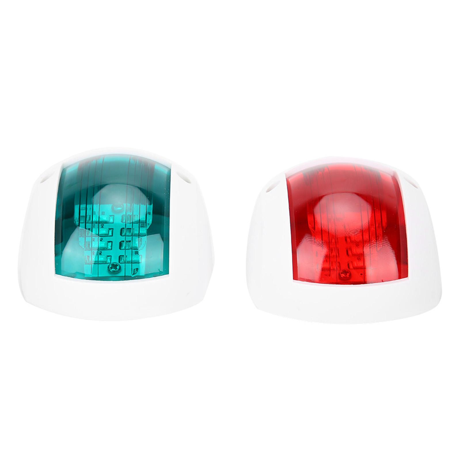 

Pair of Signal Lamp 3W LED Navigation Warning Light for Marine Boat Yacht Red Green