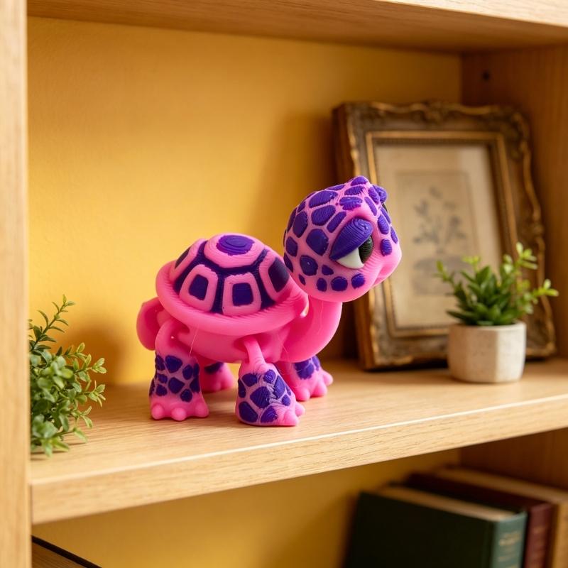 3D Printed Turtles Flexible Joint Articulated Tortoise Fidgety Toy Ornament Realistic Turtles Figurines Collectibles