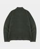 LETTERCOMO Signature Hidden Wool Knit Jacket Khaki