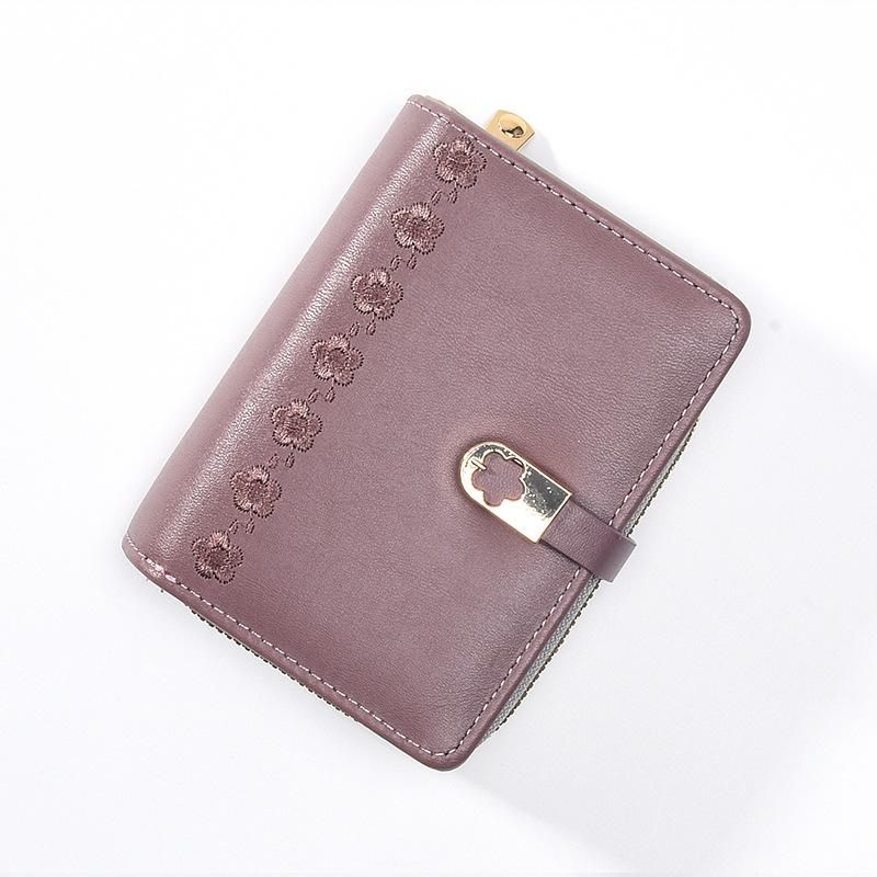 2025 New Fashion Short Wallet Women's Zipper Buckle Large Capacity Wallet Multi-card Change Bag Clutch