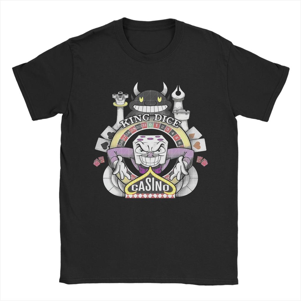 Cuphead King Dice Casino T Shirt Summer Fashion T Shirts Adult Cotton ONeck Oversize Clothes Short Sleeve Y2K Casual Tops