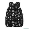Black Witch Skull Moon Divination Backpacks School Book Bags Waterproof Student Laptop Backpack Casual Travel Sports Daypacks