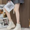Fashion 11CM Super Thick Sole Chunky Heel Shoes Boots Ankle Mid Calf Knee Leather High Boots Zipper Spring Autumn Booties