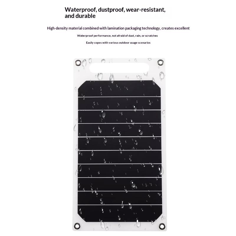 10W 5V Solar Panel Waterproof Portable Dual Usb Charger Outdoor Camping Solar Power Bank Battery Charging Plate