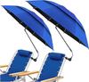 23-inch Breathable Double-Layer Beach Chair with 360° Adjustable Sun Umbrella