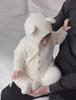 Autumn & Winter Baby Romper: Super Cute Imitation Mink Jumpsuit with Bear Foot Covering for Boys & Girls