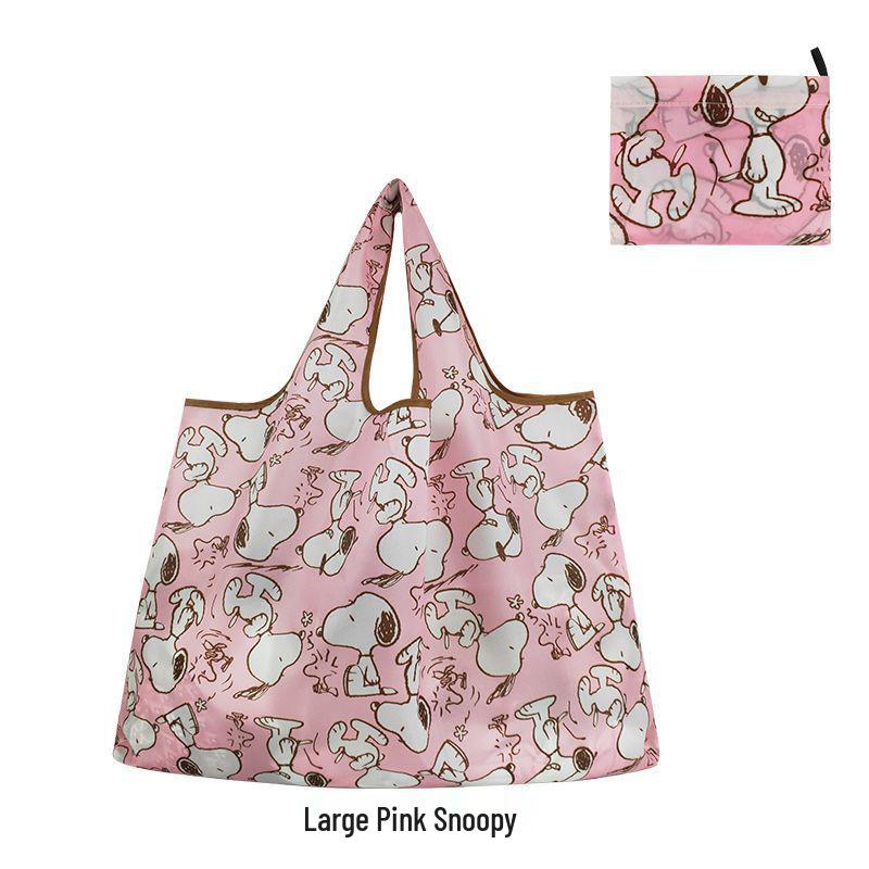 Snoopy Foldable Eco-friendly Large Waterproof Shopping Bag with Shoulder Strap