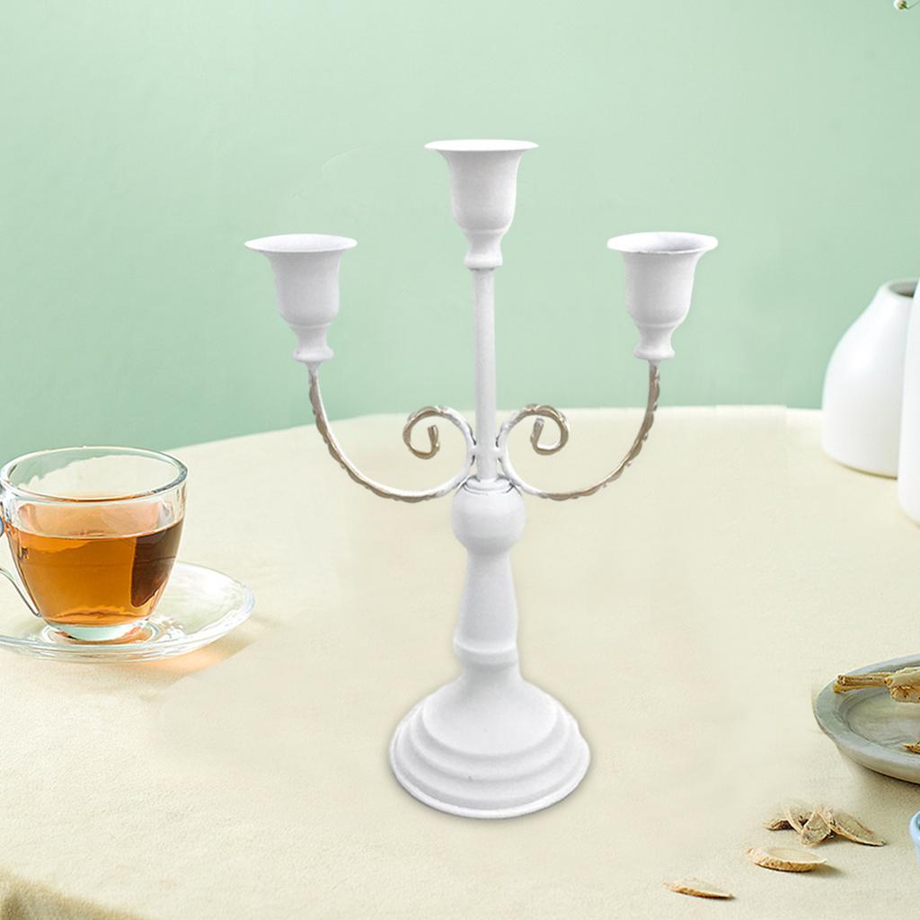 Metal Candelabra Centerpiece Simple Elegant Candlestick Holder for Wedding Thanksgiving Dining Room Living Room Decoration