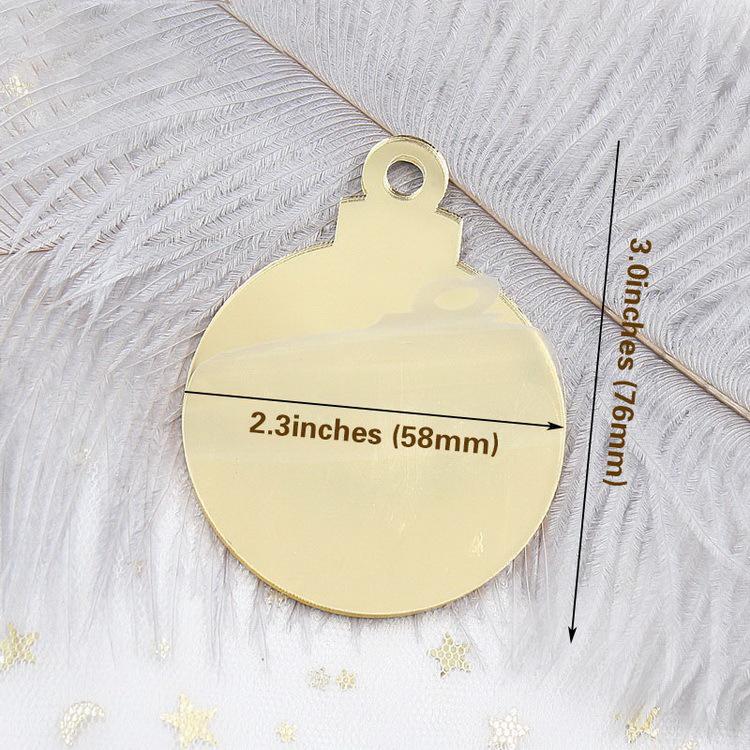 

Acrylic Ornament Blank Round Clear Flat Acrylic Disc for Vinyl DIY Craft, Christmas Tree Hanging,Halloween Party Decoration 50PCS золотой