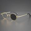 2022 Ultralight Retro Small Round Frame Pure Titanium Glasses Brand Design Photochromic Anti-Blue Light Reading Glasses For Men