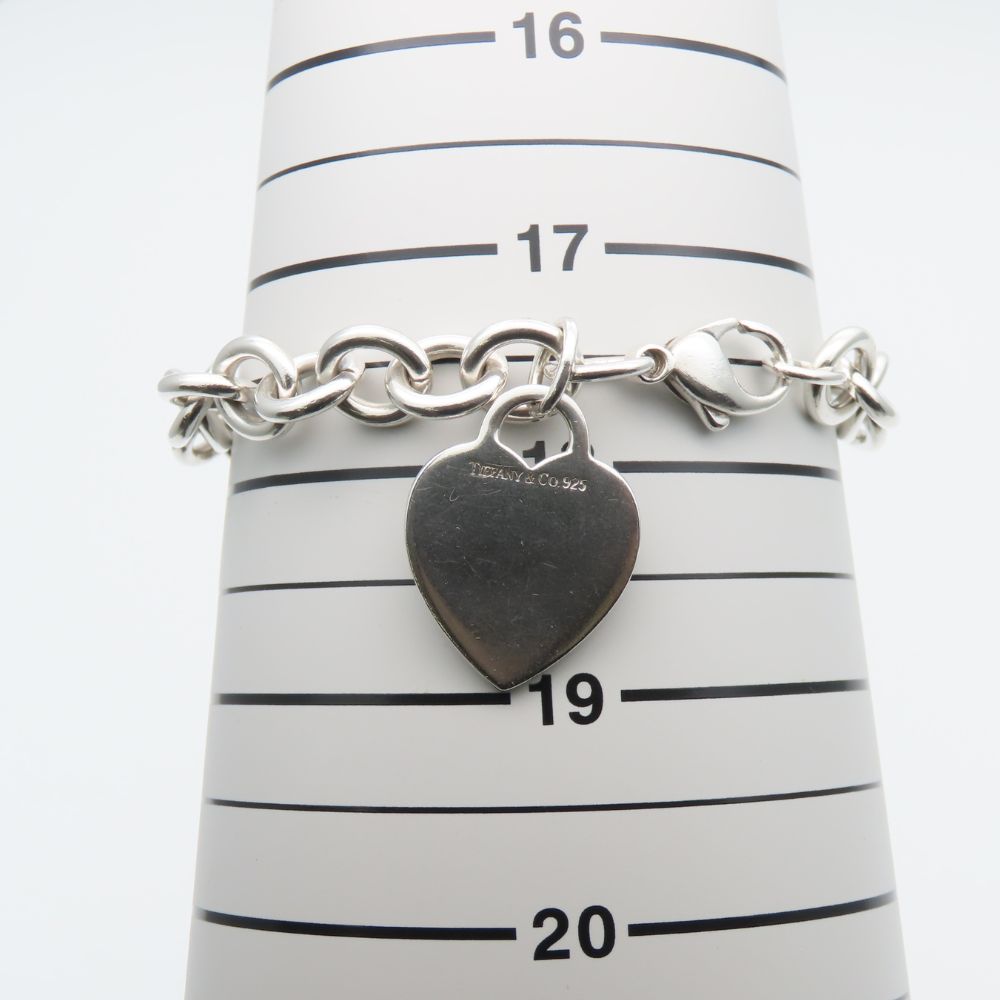 Used TIFFANY&Co. Bracelet Return To Heart Tag Silver925 34.6g Silver Plate