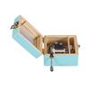 Mini Wooden Music Box Hand Crank Mechanical Music Box Birthday Gift