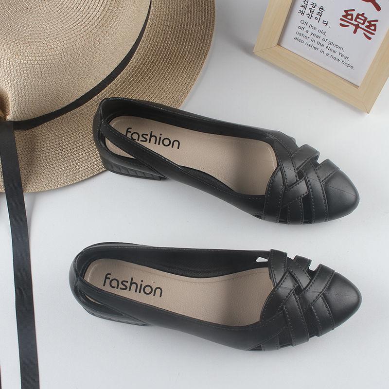 Zapatillas Baotou Moda Mujer Verano Hogar Antideslizantes Boca de Pez Sandalias de Cuña Mamá Zapatos de Mujer