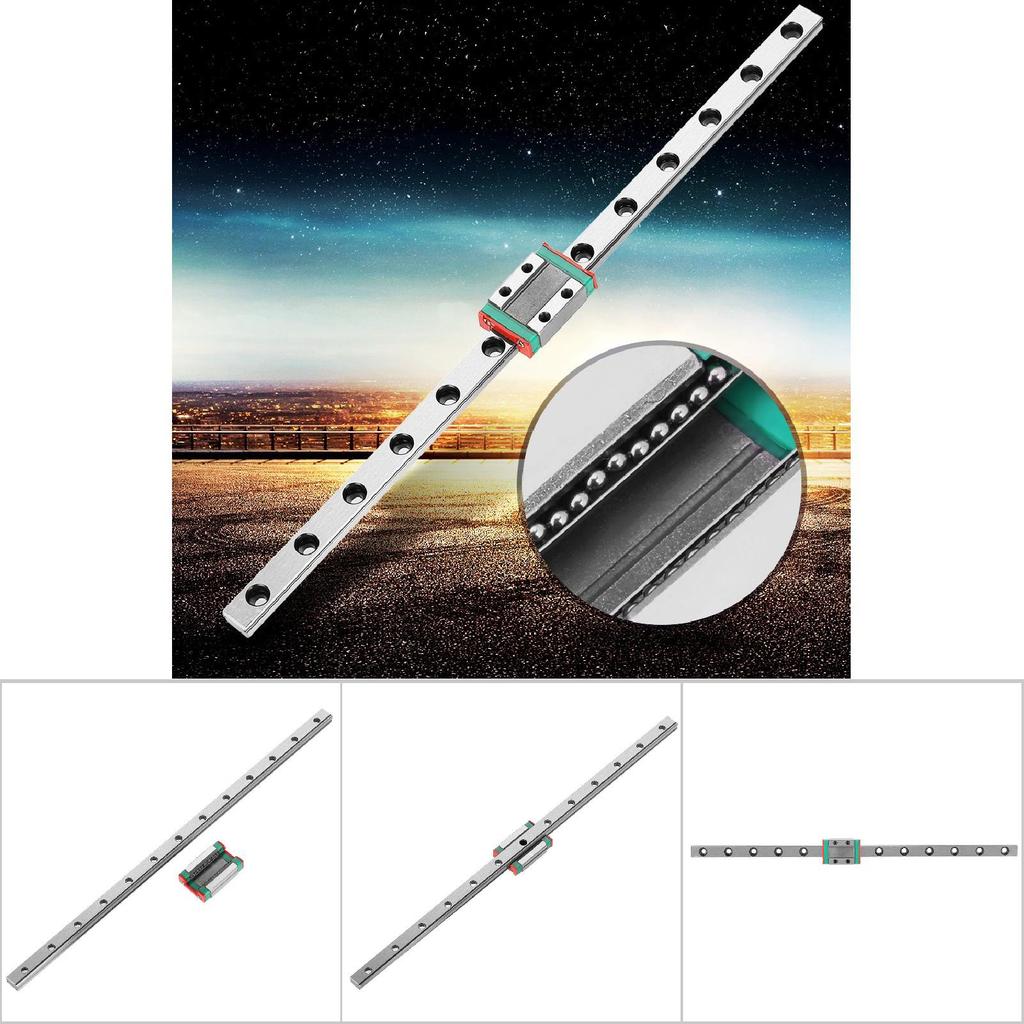 1ks LML9B Miniaturní lineární vodicí kolejnice 9 mm šířky posuvného bloku (260 mm)