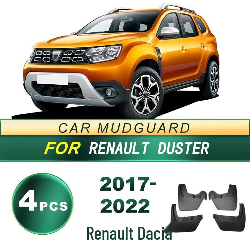 Renault Dacia 17-22 Mud Flaps: Soft Rubber, No-Punch Installation.
