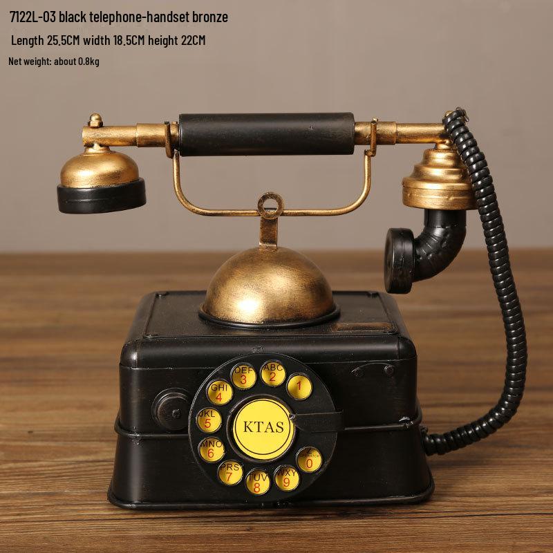 Vintage Nostalgic Telephone Ornaments for Creative Decor and Movie Sets
