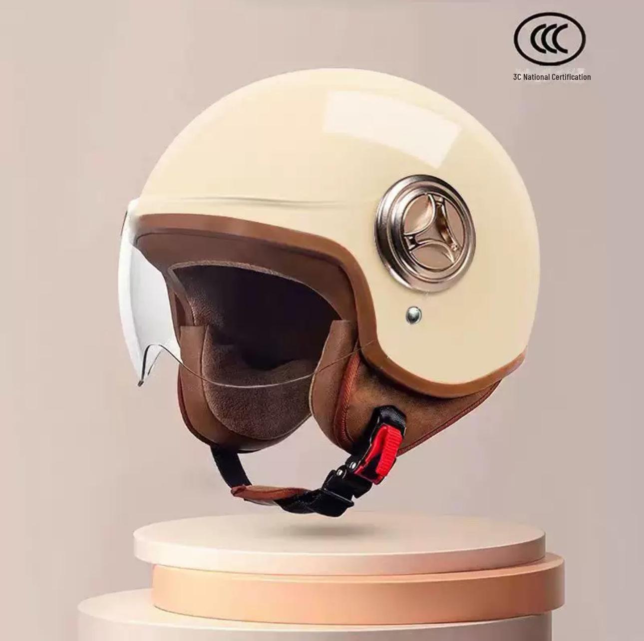 

«Универсальный ретро-серый мотоциклетный шлем, сертифицированный 3C для всех сезонов» One Size