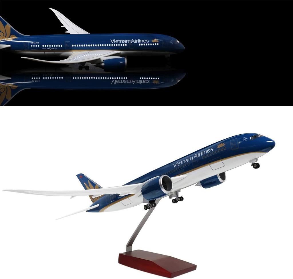 1/160 Scale 50.5CM Airplane Airbus A380 Air France Airline Model W LED Light & Wheel Diecast Plastic Resin Plane For Collection