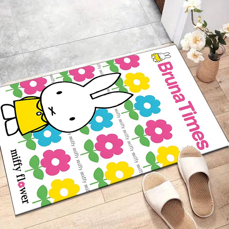 1pc Miffy3 Design Printed Area Rug Carpet for Bedroom Living Room Home Decor Rugs Mat Non Slip Mat Rug for Bedside