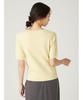FRAY I.D. Vaskbar Strikket Pullover med Halv Ærme og Kabelmønster FWNT254052 YEL F