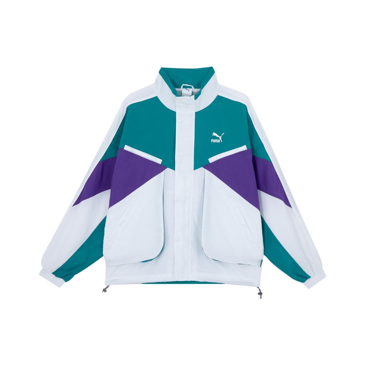 PUMA SS23 Коллекция Archive PACK Куртка-бомбер на молнии с воротником-стойкой Color Block Унисекс Темно-синий M
