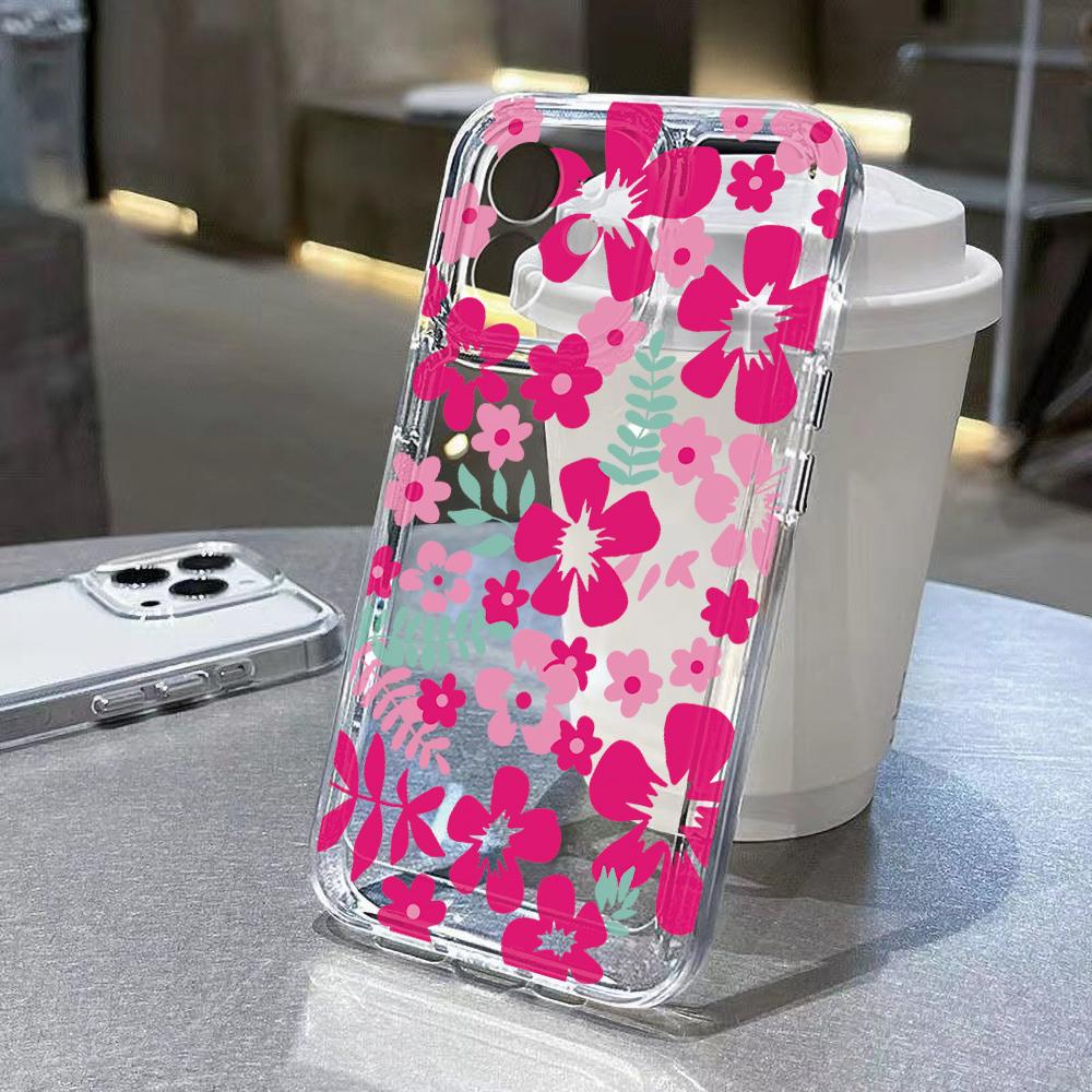 Flower Phone Case For Samsung S25 Ultra Funda Galaxy S24 S23 FE S22 S21 S20 FE S10 Plus Silicone Transparent Covers Carcasa