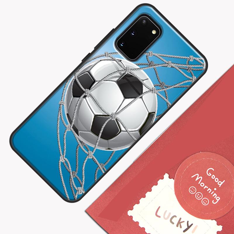 Football Soccer Ball Phone Case For Samsung Galaxy S24 S26 Ultra S20 S21 S22 S23 S25 Plus S10 S25 FE Cover Shell