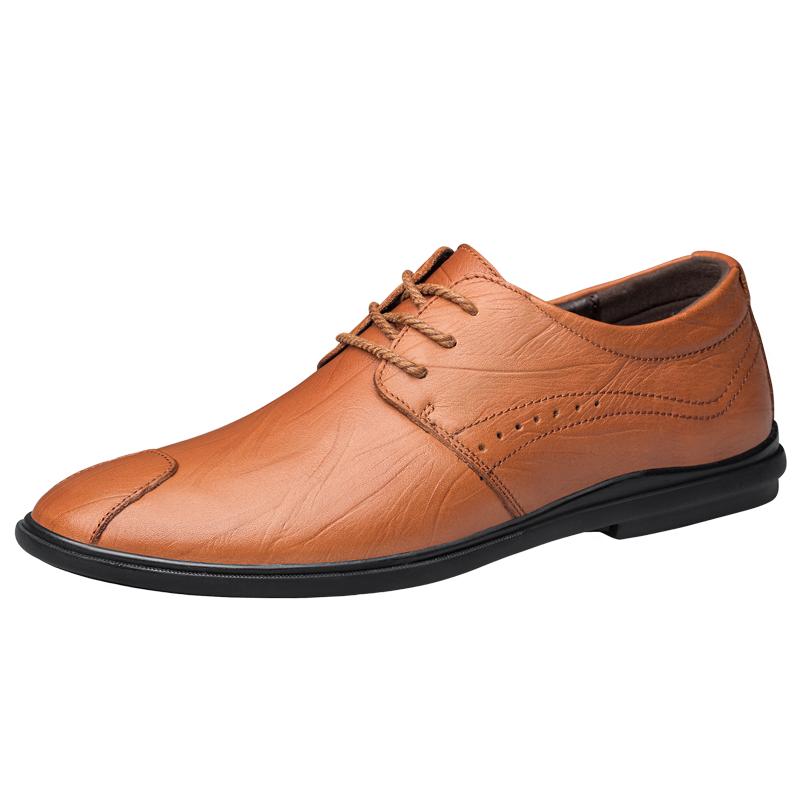 British Style Men's Genuine Leather Shoes Groom's Wedding Shoes High-end Banquet Men's Interview Business Shoes Free Delivery