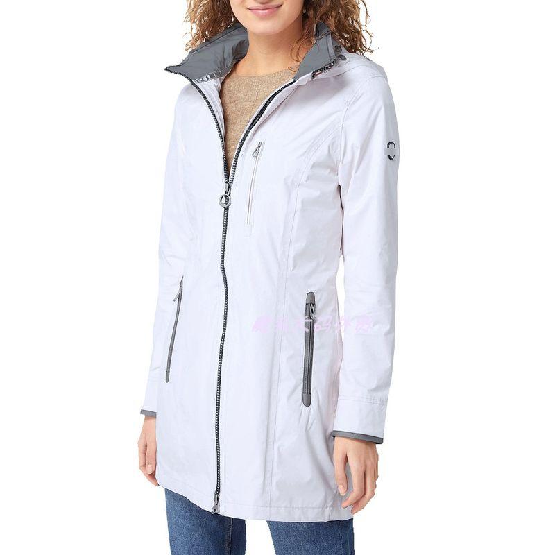 

Extra Large Size Fall and Winter Women s Windproof Waterproof Mid Length Long Length Tall Hooded Cotton-Padded Coat Double Zipper Head Outwear 788 White 2XL