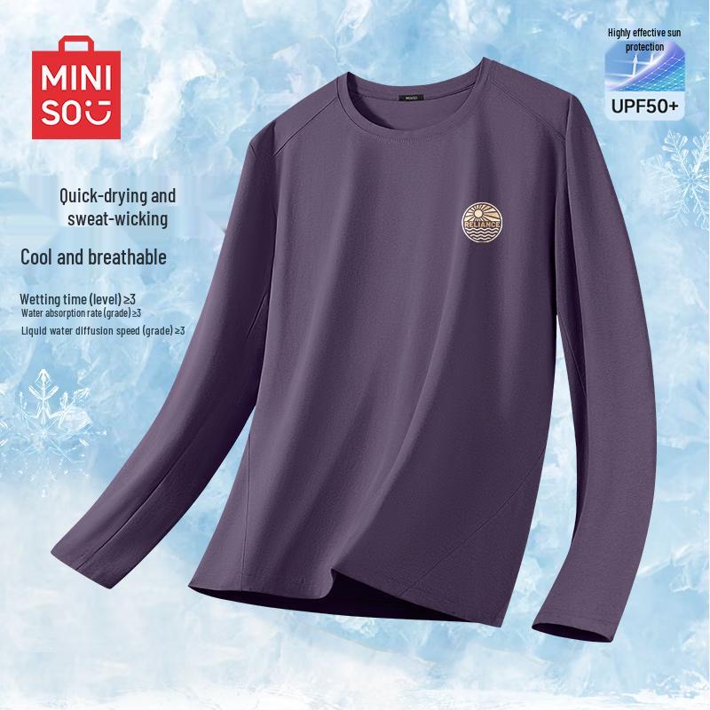 MINISO Men s Sports Quick-Dry Long Sleeve T-Shirt L