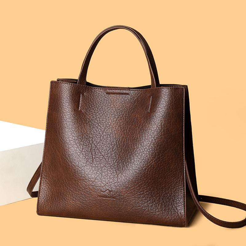 Women's PU Handbag Large Capacity Commuter Shoulder Bag