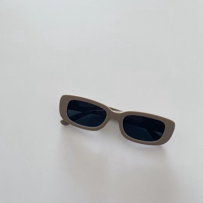 Children Sun Glasses Narrow Square Frame Catwalk Style UV Protection Fashionable Unisex Kids
