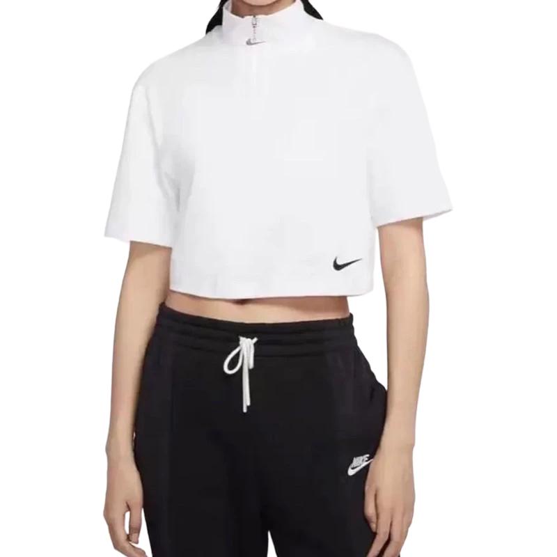 Nike T Shirts Women's White Stand Collar Moderate Other CJ3800-100