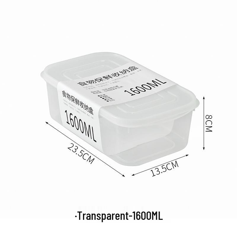 Transparent Food-Grade Fresh-Keeping Plastic Box with Lid for Refrigerator Use