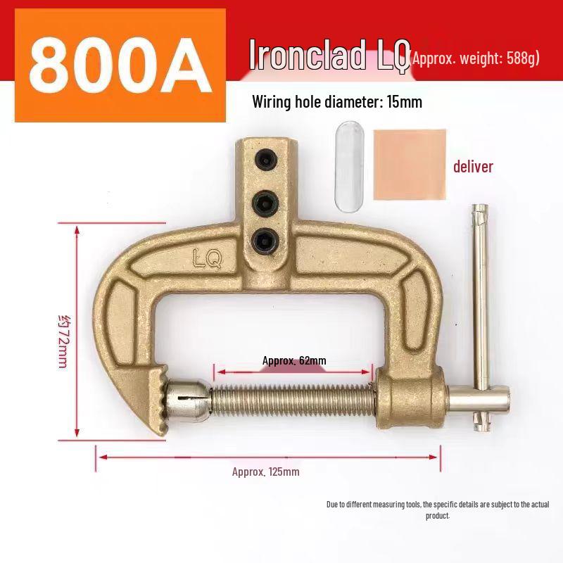 All-Copper 300A/500A/800A Ground Clamp for Welding Machines