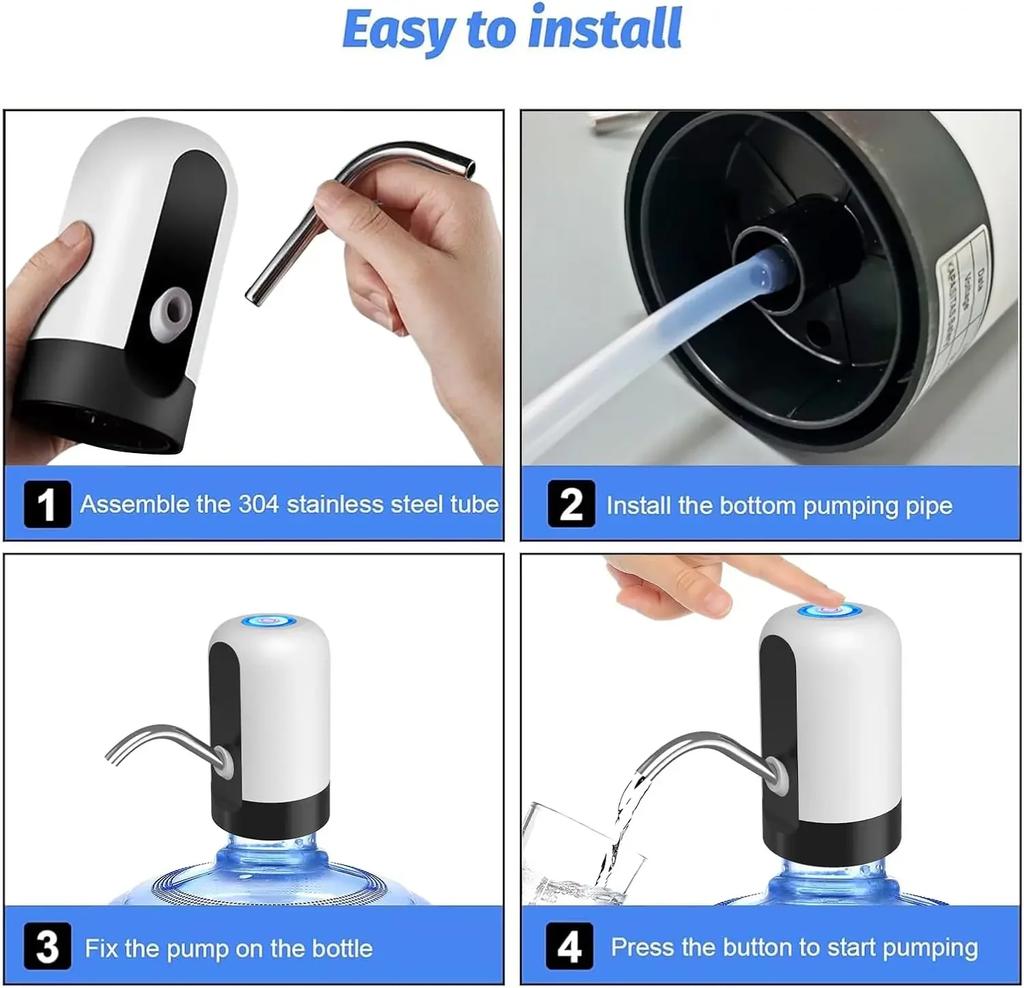 Wasserflaschenpumpe 5 Gallonen Tragbarer Elektrischer Wasserspender Schalter Mini Wasserkanister Spender für Camping Küche Zuhause Küche