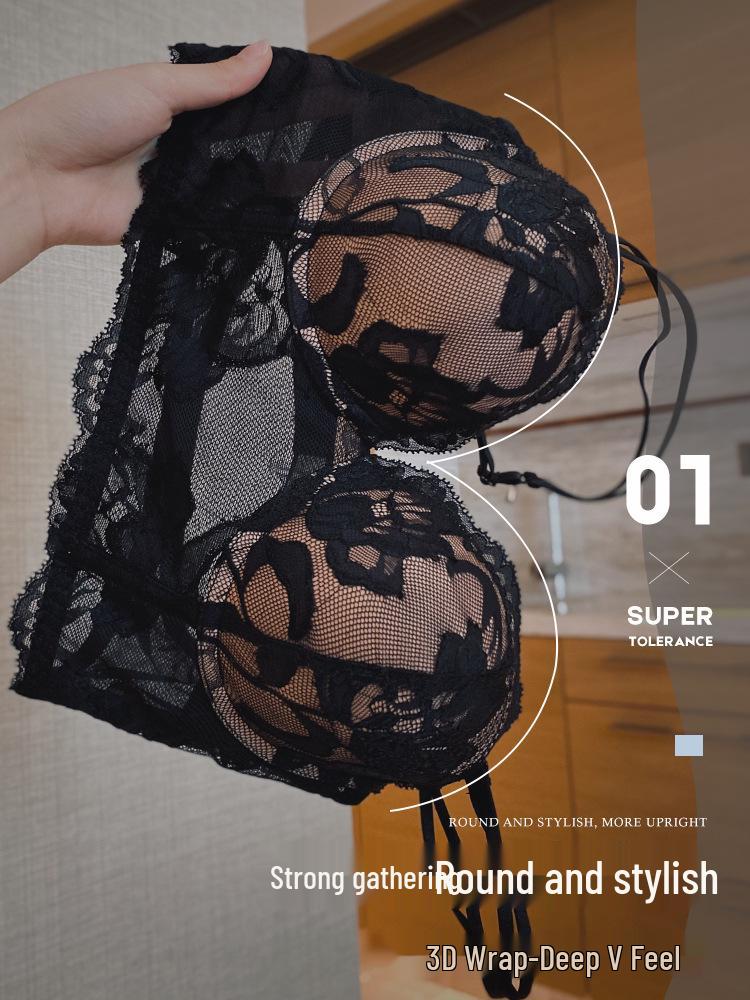 2023 French Lace Push-Up Bra - Bust Enhancing, Sexy Back Vest Style Lingerie for Women