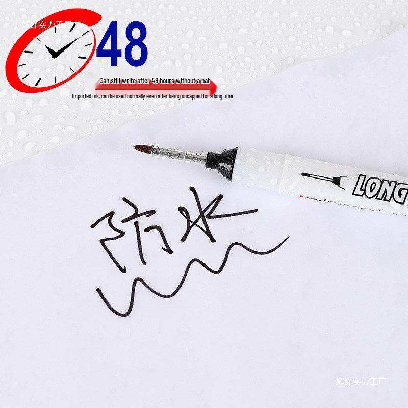 Long Tip Oil-Based Quick-Drying Marker Pen for Woodworking and Construction Deep Hole Marking