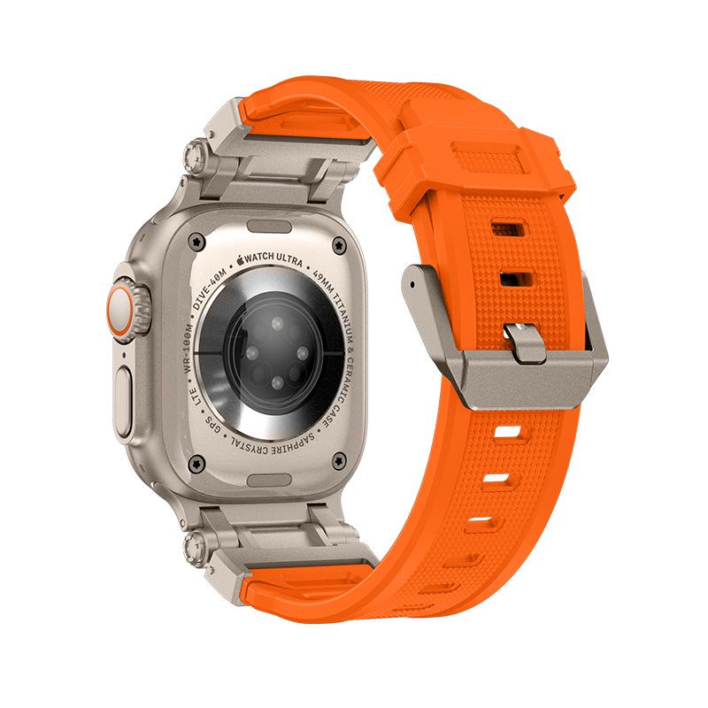 Compatible Silicone Explorer Band for Apple Watch Series 8, 9, and Ultra Models