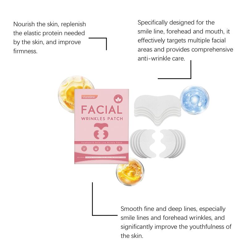 Intensive Wrinkle Patches For Forehead Nasolabial Fold Smoothing Firming Hydrating  For Night Beauty Care