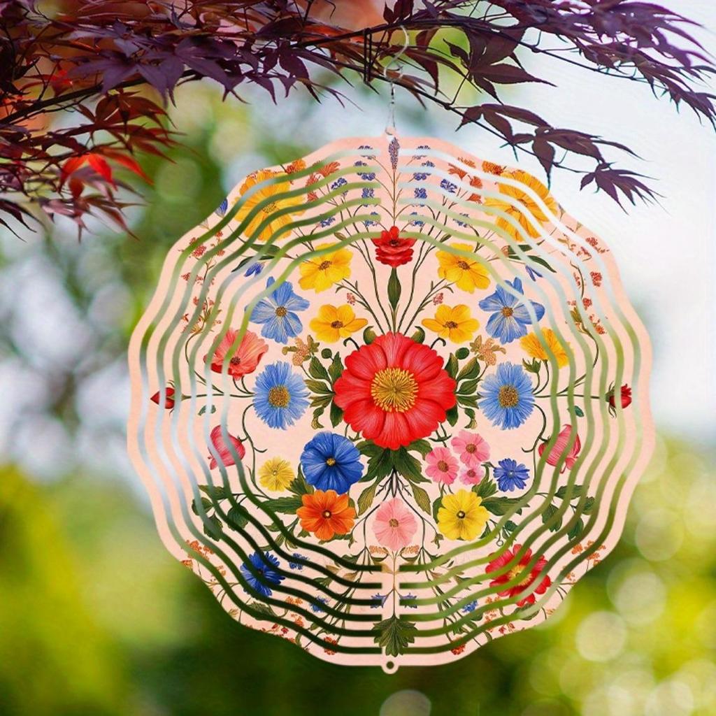 10 Inch Hanging Wind Chime with 360 Hook for Outdoor Garden Decor Dynamic Rotating Design Perfect for Spring Summer Patio Lawn